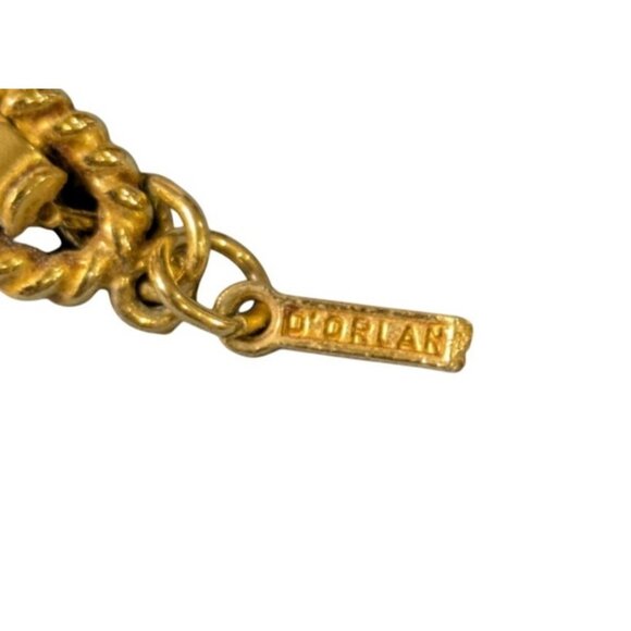 Vintage D'orlan Gold-Tone Necklace With Raised Star Pendant & Twisted Chain - Picture 4 of 7